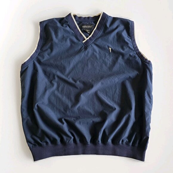 Austin Golf Mens Vest XL Navy V Neck Wind Resistant Ligthweight Tour Collection - Picture 8 of 14